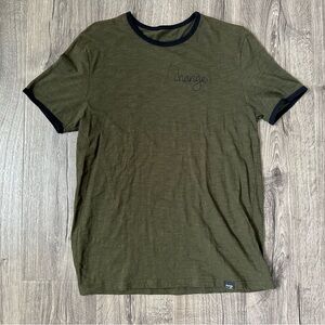 Men’s Heather Olive Green Ringer Tee